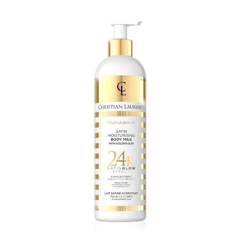 Зволожувальне молочко для тіла Christian Laurent Satin Moisturizing Body Milk з частинками золота, 350 мл